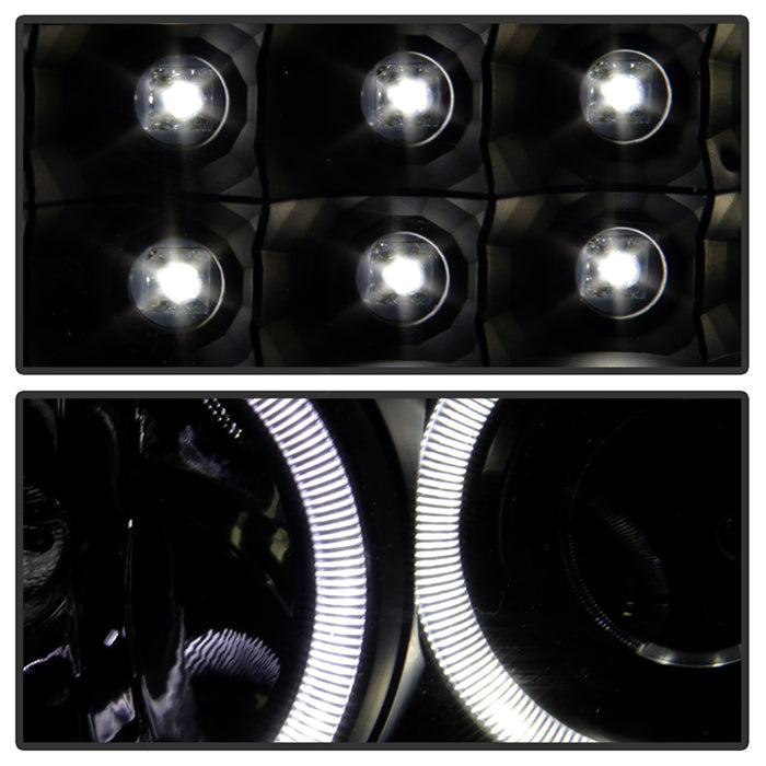 SPYDER Xtune Ford F250/350/450 Super Duty 08-10 Projector Headlights LED Halo Black PRO-JH-FS08-LED-BK 5076267