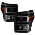 SPYDER Xtune Ford Super Duty 11-16 Projector Headlights Light Bar Drl Black Smoked PRO-JH-FS11-LBBRL-BSM 9034930