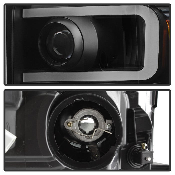 SPYDER Xtune Ford Super Duty 11-16 Projector Headlights Light Bar Drl Black Smoked PRO-JH-FS11-LBBRL-BSM 9034930