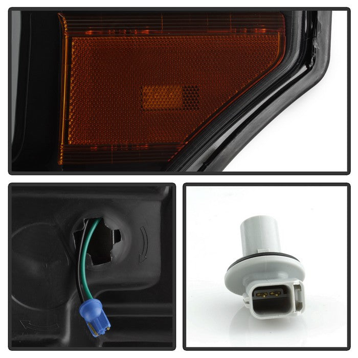 SPYDER Xtune Ford Super Duty 11-16 Projector Headlights Light Bar Drl Black Smoked PRO-JH-FS11-LBBRL-BSM 9034930