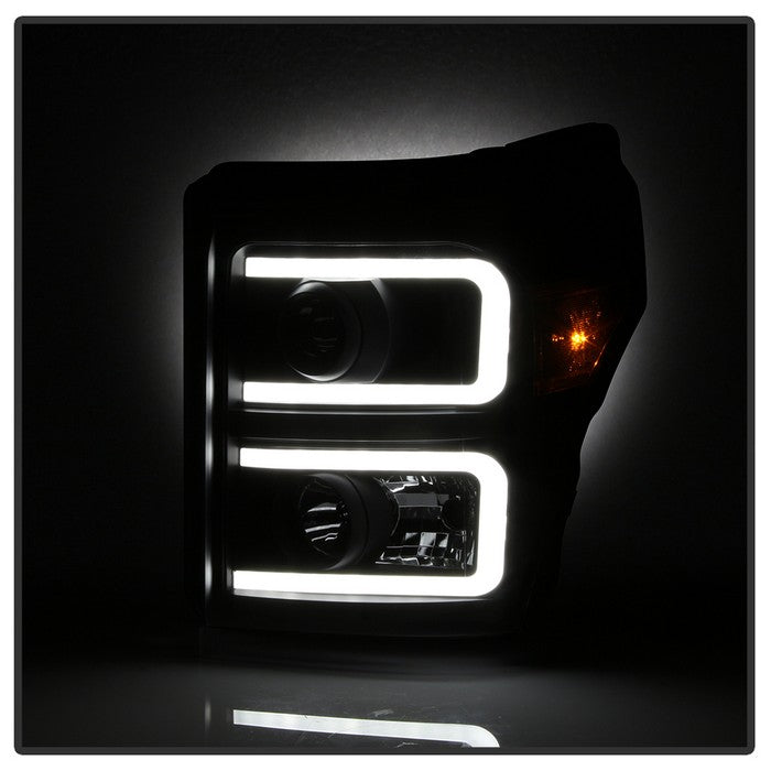 SPYDER Xtune Ford Super Duty 11-16 Projector Headlights Light Bar Drl Black Smoked PRO-JH-FS11-LBBRL-BSM 9034930