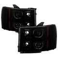 SPYDER Xtune GMC Sierra 2500/3500HD 07-13 Projector Headlights LED Halo- Black Smoked PRO-JH-GSIE07-CFB-BSM 9032271