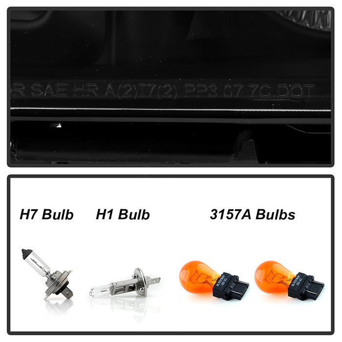 SPYDER Xtune GMC Sierra 2500/3500HD 07-13 Projector Headlights LED Halo- Black Smoked PRO-JH-GSIE07-CFB-BSM 9032271