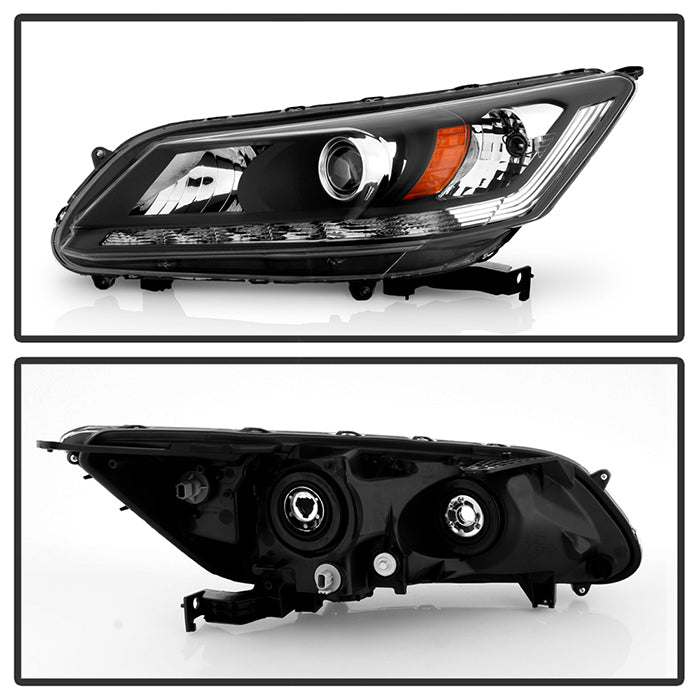 SPYDER xTune 13-15 Honda Accord LED Blue Start / Sequential Signal DRL Proj - Blk - PRO-JH-HA14-4D-SLED-BK 9944468