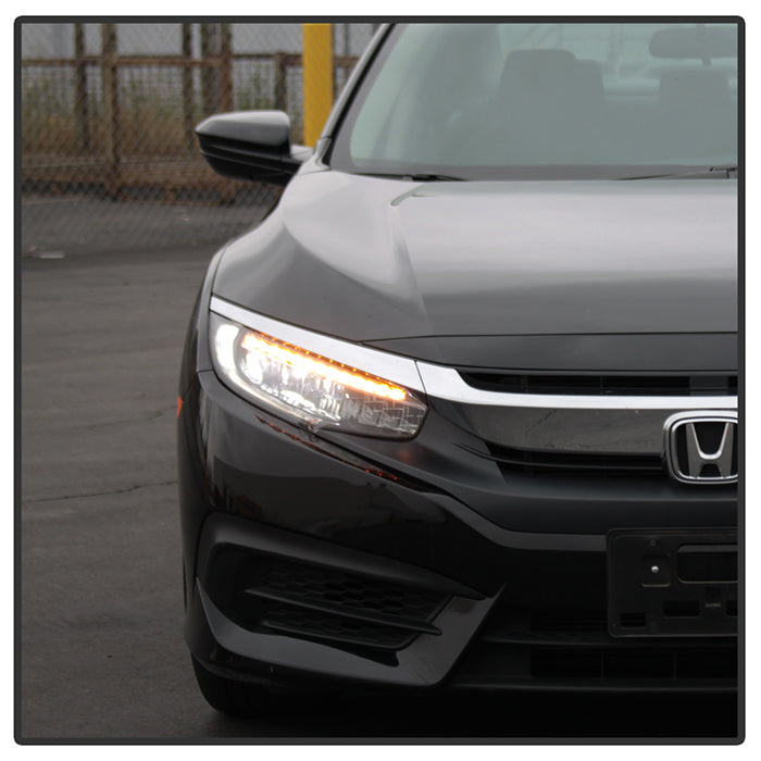 SPYDER xTune 16-18 Honda Civic (Excl Touring) OEM LED Headlights (LED High/Low Beams) (PRO-JH-HC16-OELED-C) 9043178