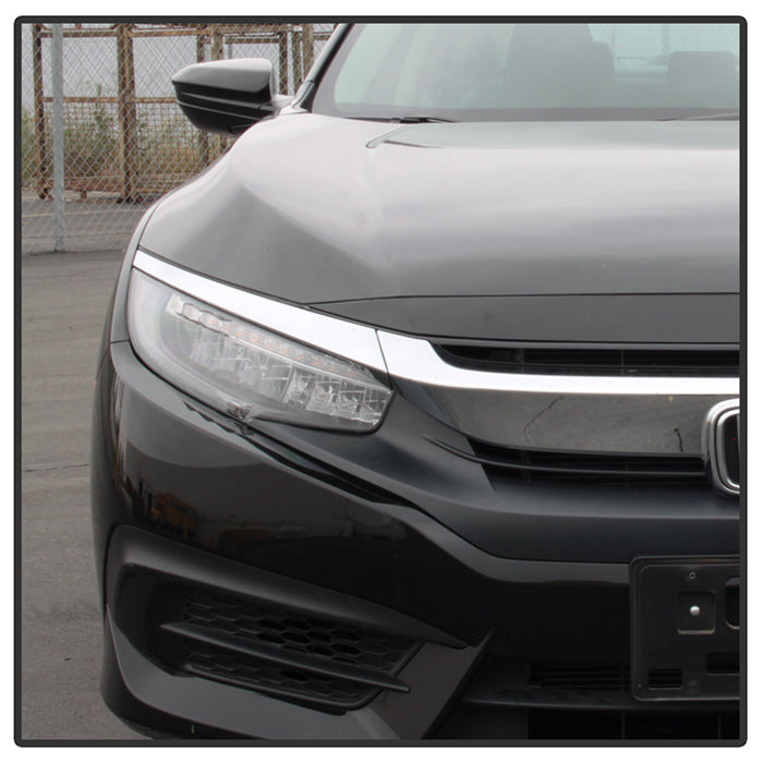 SPYDER xTune 16-18 Honda Civic (Excl Touring) OEM LED Headlights (LED High/Low Beams) (PRO-JH-HC16-OELED-C) 9043178