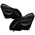 SPYDER xTune Infiniti G37 Sedan 10-13 LED Stripe Proj Headlights w/Signal - Smk (PRO-JH-IG3507-4D-LB-BSM) 9043093