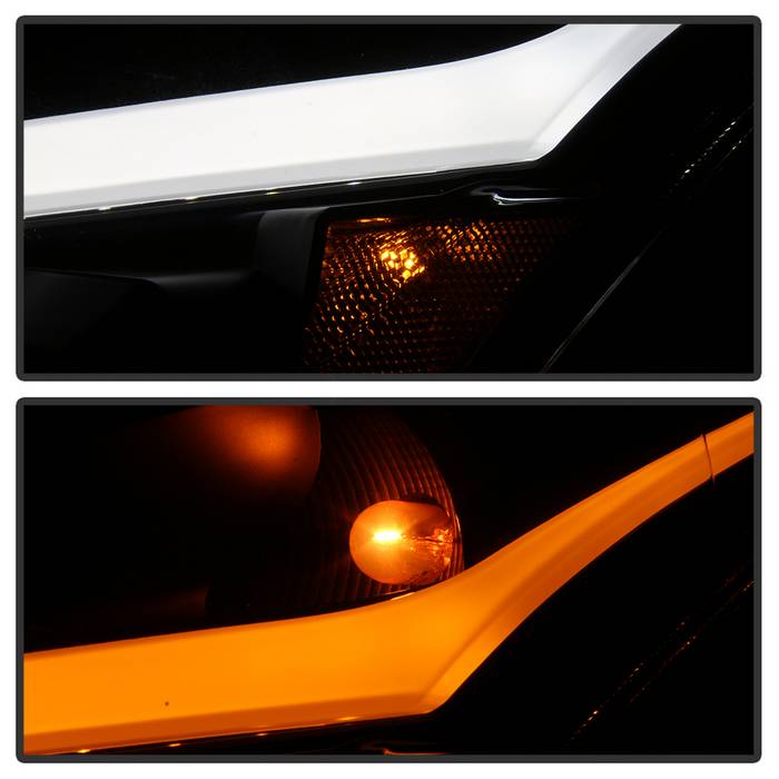 SPYDER xTune Infiniti G37 Sedan 10-13 LED Stripe Proj Headlights w/Signal - Smk (PRO-JH-IG3507-4D-LB-BSM) 9043093