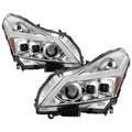 SPYDER xTune 10-13 Infiniti G37 Sdn LED Proj H.L. w/Seq. Sig - Chrm (PRO-JH-IG3507-4D-LB-C) 9043109