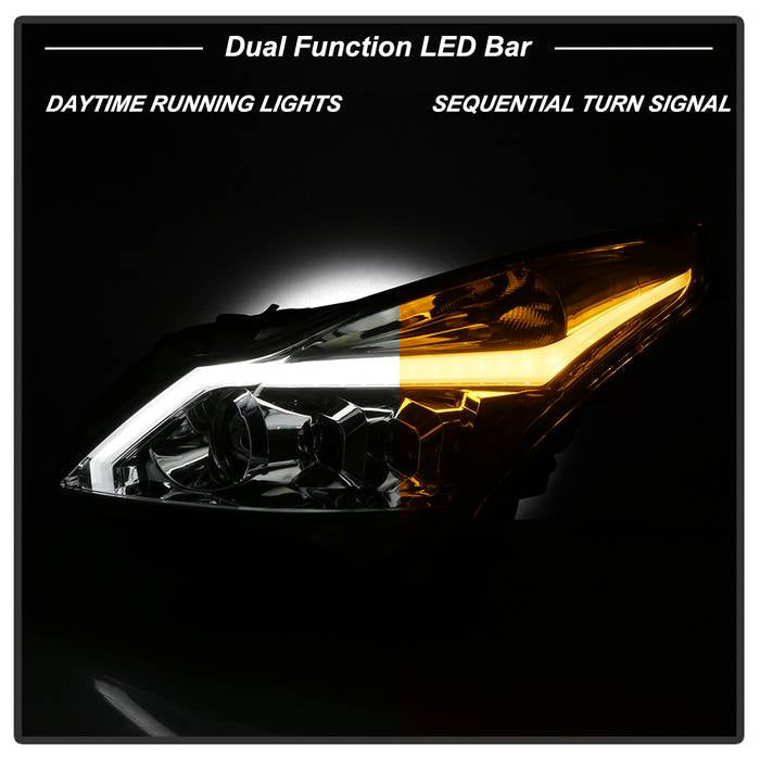 SPYDER xTune 10-13 Infiniti G37 Sdn LED Proj H.L. w/Seq. Sig - Chrm (PRO-JH-IG3507-4D-LB-C) 9043109