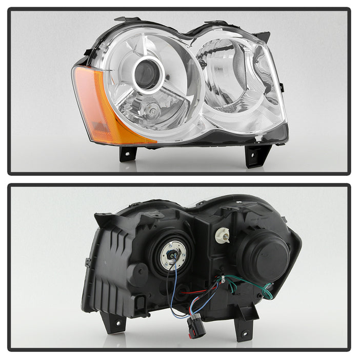 SPYDER xTune Jeep Grand Cherokee 08-10 OEM Style Projector Headlights - Chrome PRO-JH-JGC08-AM-C 9036125