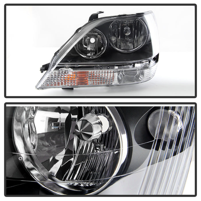 SPYDER Xtune Lexus Rx300 99-03 Halogen Only (Bulbs Not Included) Crystal Headlights Black PRO-JH-LRX99-BK 9028243