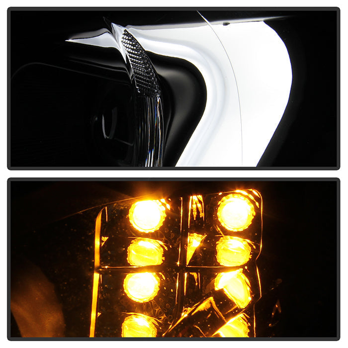 SPYDER xTune 14-17 Mazda 6 Sedan Halogen Model Only LED Light Bar Proj Headlights - Blk - PRO-JH-M614-LB-BK 9047213