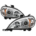 SPYDER Xtune Mercedes Benz W163 Ml-Class 98-01 ProjectOEr Headlights Chrome PRO-JH-MBW16398-C 9028205