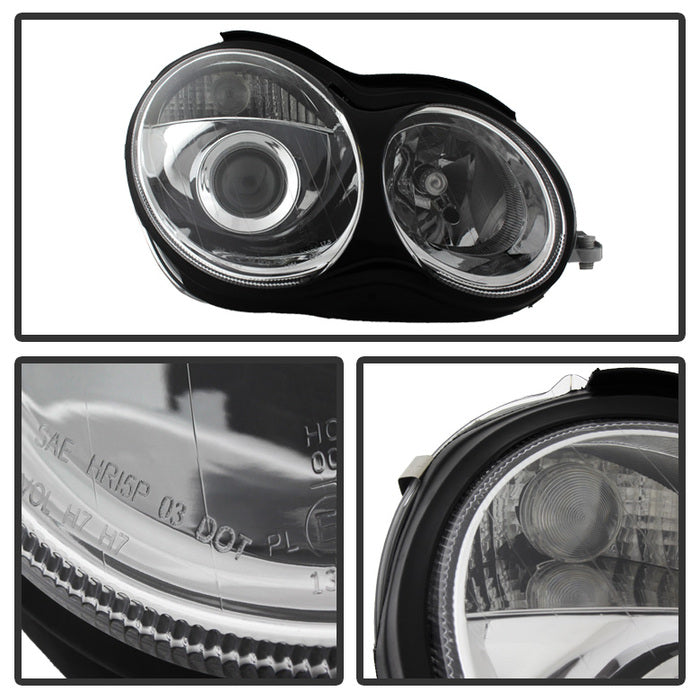 SPYDER Xtune Mercedes W203 C Class Sedan 01-05 Projector Headlights -Chrome PRO-JH-MBW203-C 9029783
