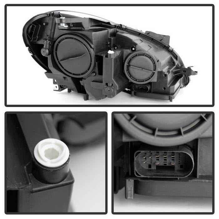 SPYDER Xtune Mercedes C-Class 12-14 Projector Headlights OE Style Model Only Black PRO-JH-MBW20412-NA-BK 9932656