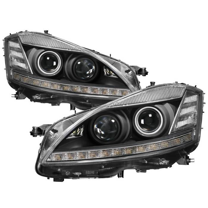 SPYDER xTune 07-09 Mercedes-Benz S-Class (W221) LED Projector Headlights - Black PRO-JH-MBW22107-HID-BK 9937071