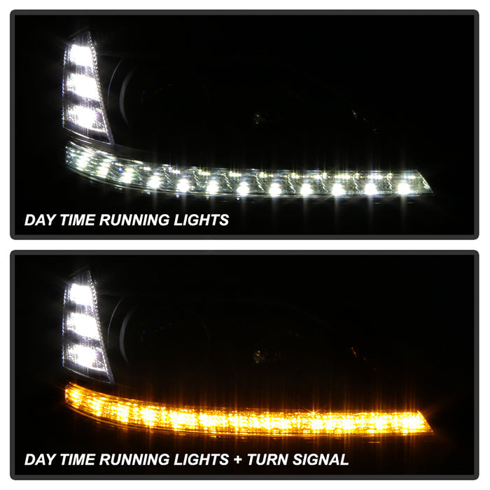 SPYDER xTune 07-09 Mercedes-Benz S-Class (W221) LED Projector Headlights - Black PRO-JH-MBW22107-HID-BK 9937071