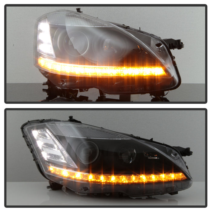SPYDER xTune 07-09 Mercedes-Benz S-Class (W221) LED Projector Headlights - Black PRO-JH-MBW22107-HID-BK 9937071