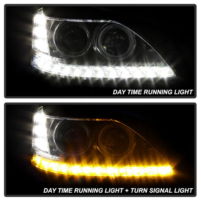 SPYDER xTune Mercedes Benz S-Class W221 LED Projector Headlights - Chrome (PRO-JH-MBW22107-HID-C) 9937064
