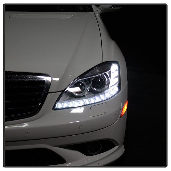 SPYDER xTune Mercedes Benz S-Class W221 LED Projector Headlights - Chrome (PRO-JH-MBW22107-HID-C) 9937064