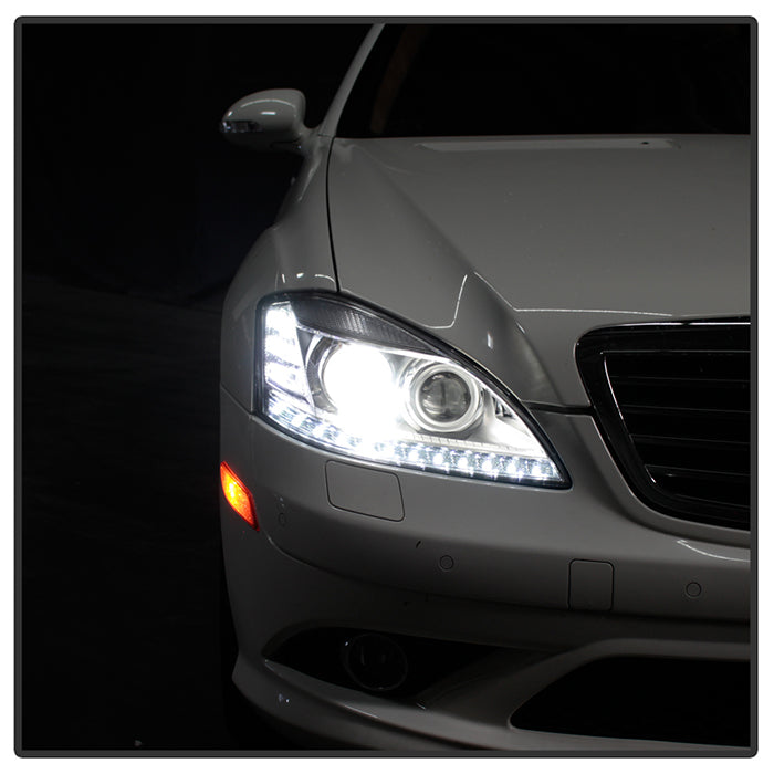 SPYDER xTune Mercedes Benz S-Class W221 LED Projector Headlights - Chrome (PRO-JH-MBW22107-HID-C) 9937064