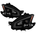 SPYDER xTune 09-14 Nissan Maxima Halogen LED Light Bar Projector Headlights - Smoke (PRO-JH-NM09-LB-BSM) 9043062