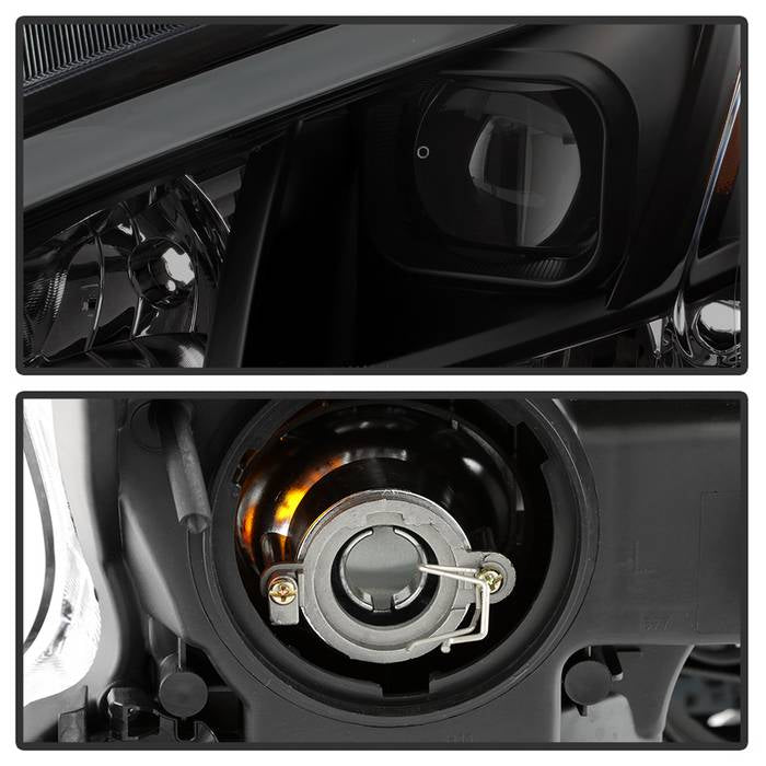SPYDER xTune 09-14 Nissan Maxima Halogen LED Light Bar Projector Headlights - Smoke (PRO-JH-NM09-LB-BSM) 9043062