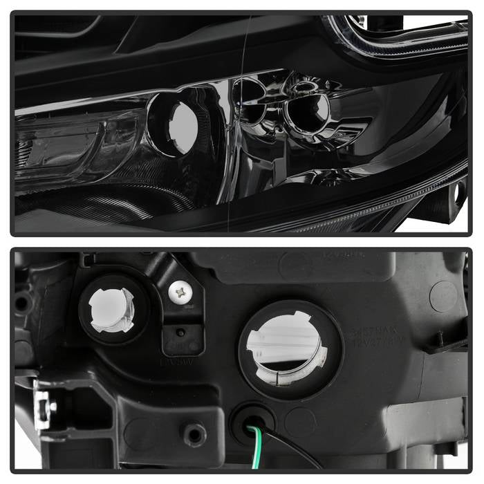 SPYDER xTune 09-14 Nissan Maxima Halogen LED Light Bar Projector Headlights - Smoke (PRO-JH-NM09-LB-BSM) 9043062