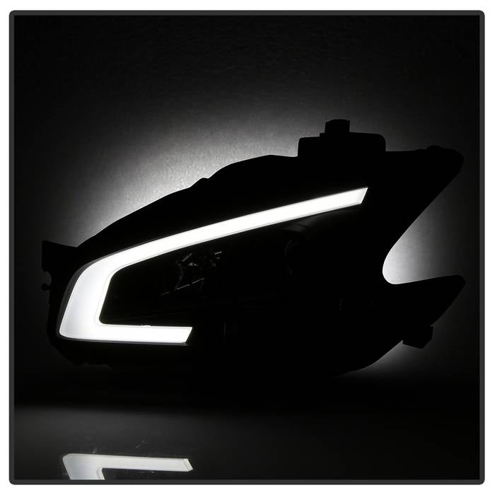 SPYDER xTune 09-14 Nissan Maxima Halogen LED Light Bar Projector Headlights - Smoke (PRO-JH-NM09-LB-BSM) 9043062