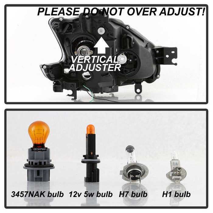 SPYDER xTune 09-14 Nissan Maxima Halogen LED Light Bar Projector Headlights - Chrome (PRO-JH-NM09-LB-C) 9043079