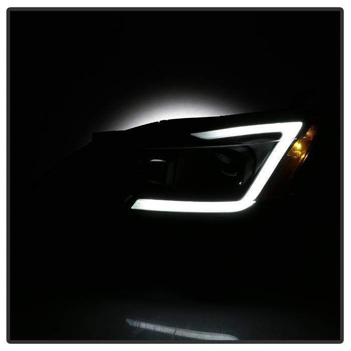 SPYDER xTune 13-15 Nissan Sentra DRL LED Light Bar Halogen Projector Headlights - Black (PRO-JH-NS13-LB-BK) 9042966