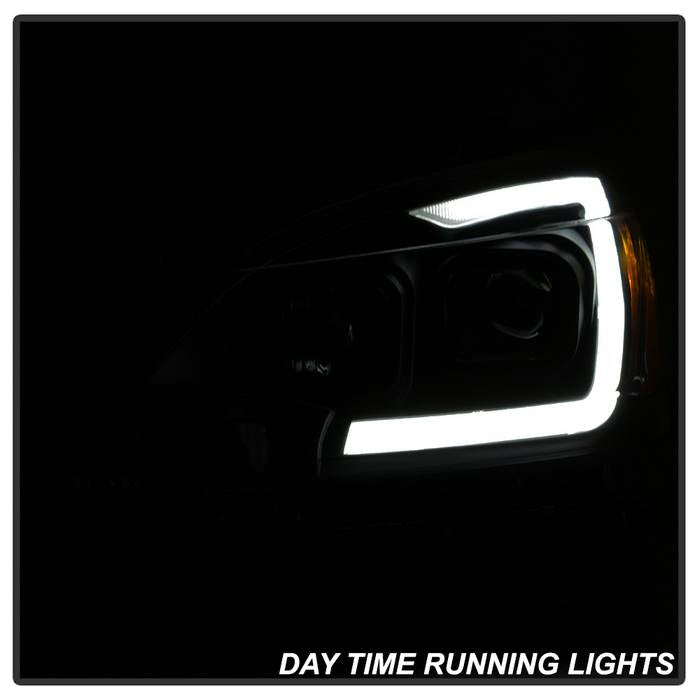SPYDER xTune 13-15 Nissan Sentra DRL LED Light Bar Proj Halogen Headlights - Blk Smoke (PRO-JH-NS13-LB-BSM) 9042973