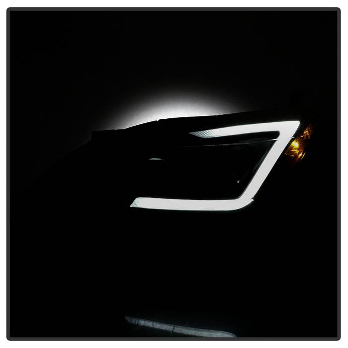SPYDER xTune 13-15 Nissan Sentra DRL LED Light Bar Proj Halogen Headlights - Blk Smoke (PRO-JH-NS13-LB-BSM) 9042973