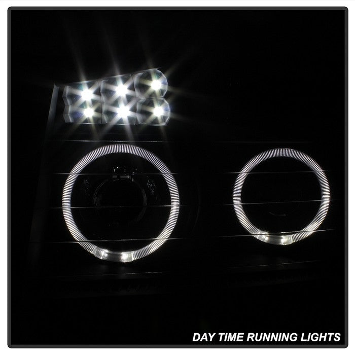 SPYDER xTune Nissan Titan 04-15 Projector Headlights - LED Halo - Black Smoked PRO-JH-NTI04-LED-BSM 5082282