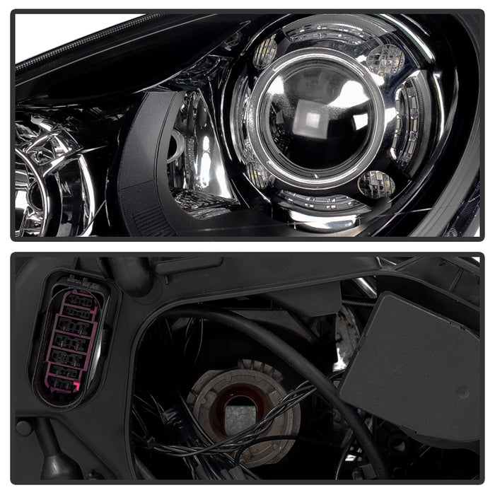 SPYDER Xtune Porsche Cayenne 11-14 4 LED Projector Headlights Black PRO-JH-PCAY11-AFS-BK 9934049