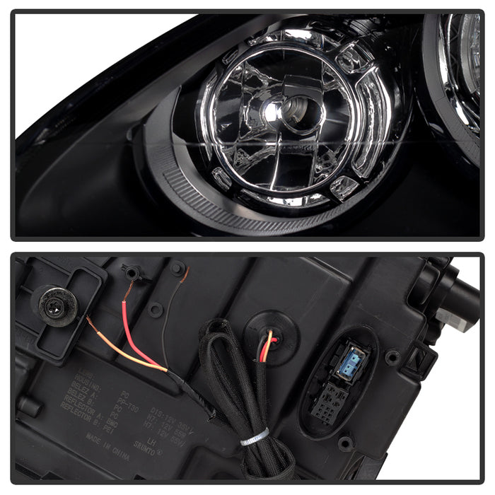 SPYDER Xtune Porsche Cayenne 11-14 4 LED Projector Headlights Black PRO-JH-PCAY11-AFS-BK 9934049