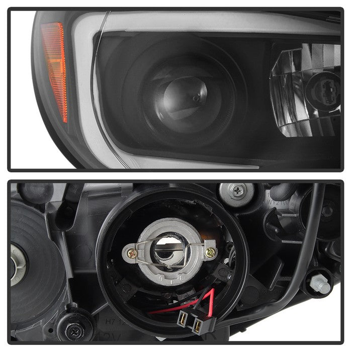 SPYDER xTune 06-07 Subaru WRX Projector Headlights - Halogen - Light Bar DRL - Black (PRO-JH-SWRX06-LB-BK) 9041792