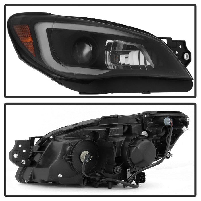 SPYDER xTune 06-07 Subaru WRX Projector Headlights - Halogen - DRL - Black Smoked (PRO-JH-SWRX06-LB-BSM) 9041808