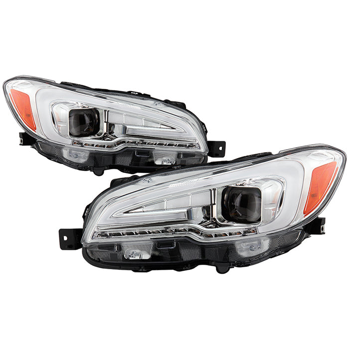 SPYDER xTune 15-18 Subaru Impreza WRX Halogen Projector Headlights - DRL - Chrome PRO-JH-SWRX15-LB-C 9047626
