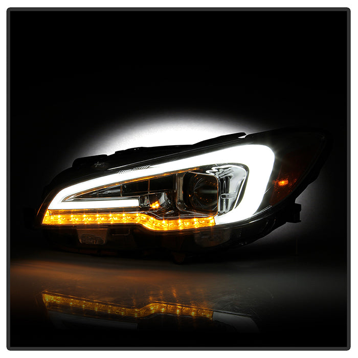 SPYDER xTune 15-18 Subaru Impreza WRX Halogen Projector Headlights - DRL - Chrome PRO-JH-SWRX15-LB-C 9047626