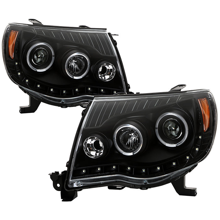 SPYDER Xtune Toyota Tacoma 05-11 Halo Projector Headlights Black PRO-JH-TT05-LED-BK 9027857