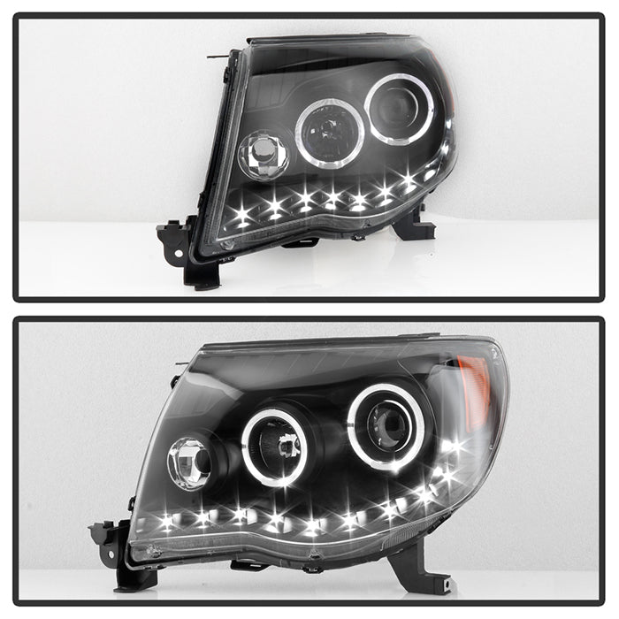 SPYDER Xtune Toyota Tacoma 05-11 Halo Projector Headlights Black PRO-JH-TT05-LED-BK 9027857