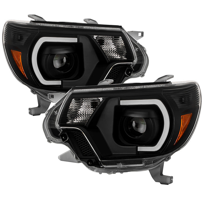 SPYDER xTune Toyota Tacoma 12-15 Headlights - Light Bar DRL - Black PRO-JH-TTA12-LBDRL-BK 9037542