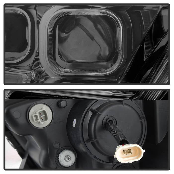 SPYDER xTune Toyota Tacoma 16-18 DRL Light Bar Projector Headlights - Black Smoked PRO-JH-TTA16-LBDRL-BSM 9039270