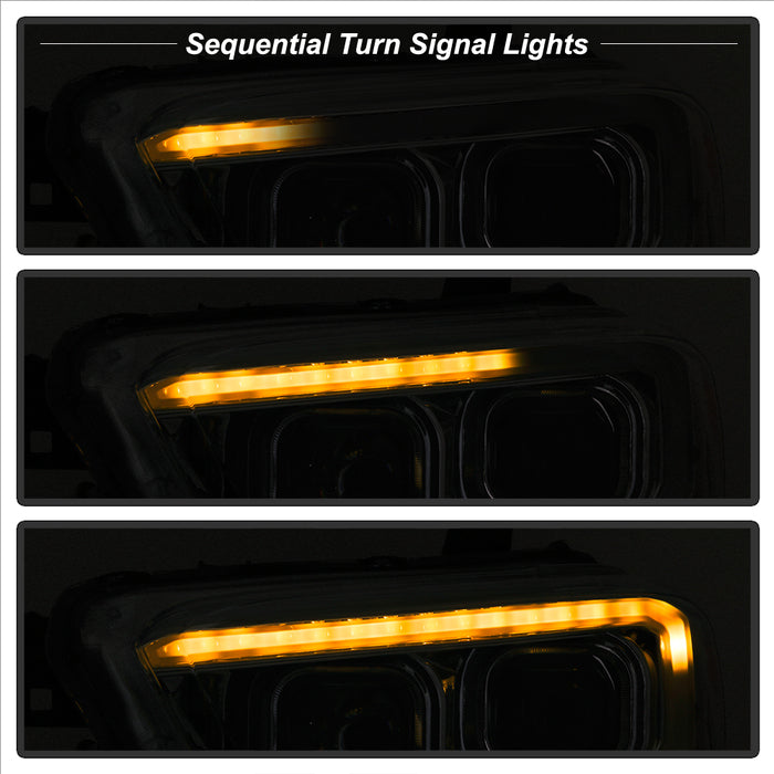 SPYDER xTune Toyota Tacoma 16-18 DRL Light Bar Projector Headlights - Chrome PRO-JH-TTA16-LBDRL-C 9039263
