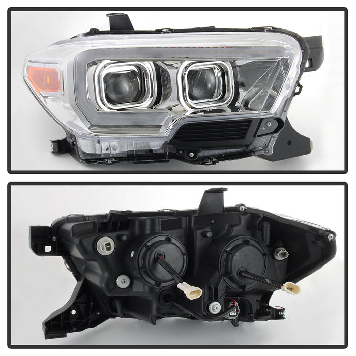 SPYDER xTune Toyota Tacoma 16-18 DRL Light Bar Projector Headlights - Chrome PRO-JH-TTA16-LBDRL-C 9039263