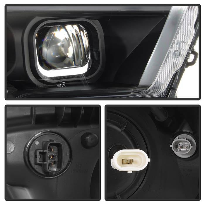 SPYDER xTune 16-18 Toyota Tacoma SR/SR5 DRL Proj Headlights w/Turn Signal - Blk (PRO-JH-TTA16-SR-BK) 9042997