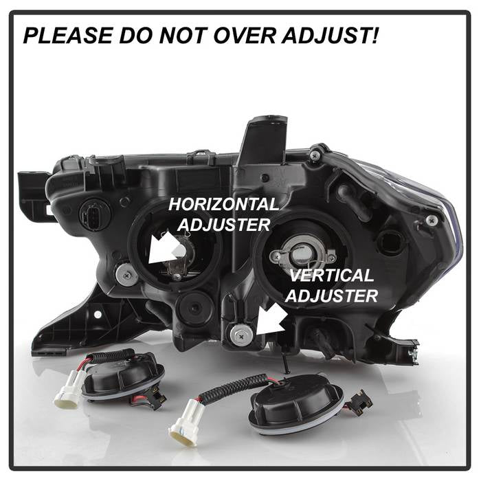 SPYDER xTune 16-18 Toyota Tacoma SR/SR5 DRL Proj Headlights w/Turn Signal - Blk (PRO-JH-TTA16-SR-BK) 9042997