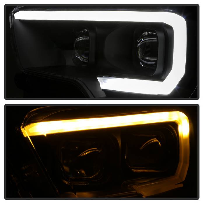 SPYDER xTune 16-18 Toyota Tacoma SR/SR5 DRL Proj Headlights w/Turn Signal - Blk (PRO-JH-TTA16-SR-BK) 9042997